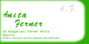 anita ferner business card